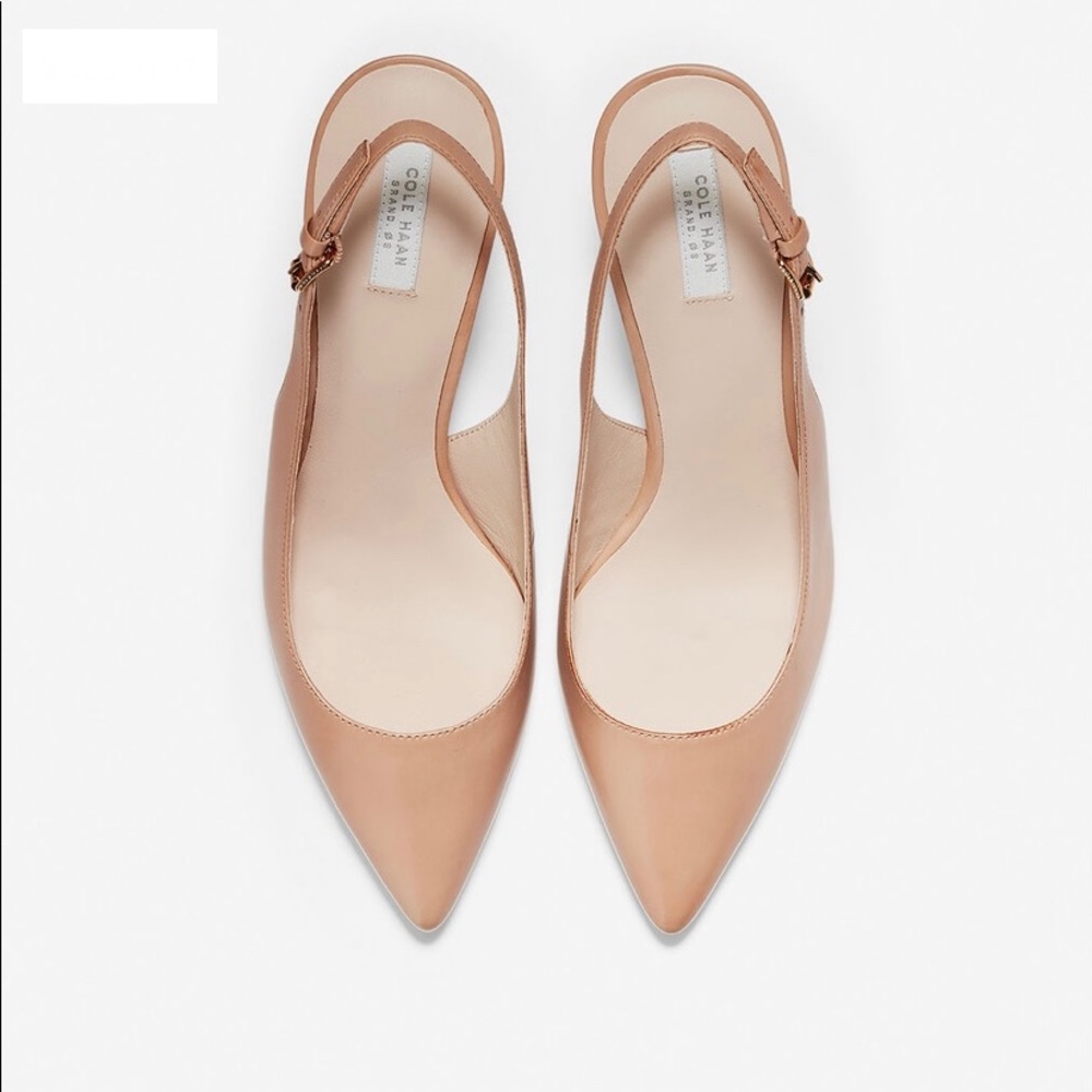 COPY - NWT Cole Haan Size 5 Nude Vesta Slingback Pumps - Picture 2 of 9